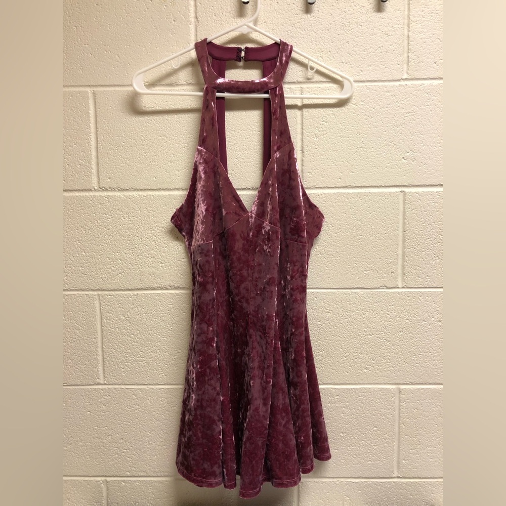 Urban Outfitters Rosy Velvet Dress